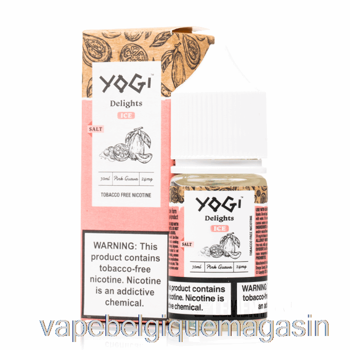 Vape Jetable Sels De Glace Goyave Rose - Délices Yogi - 30ml 50mg